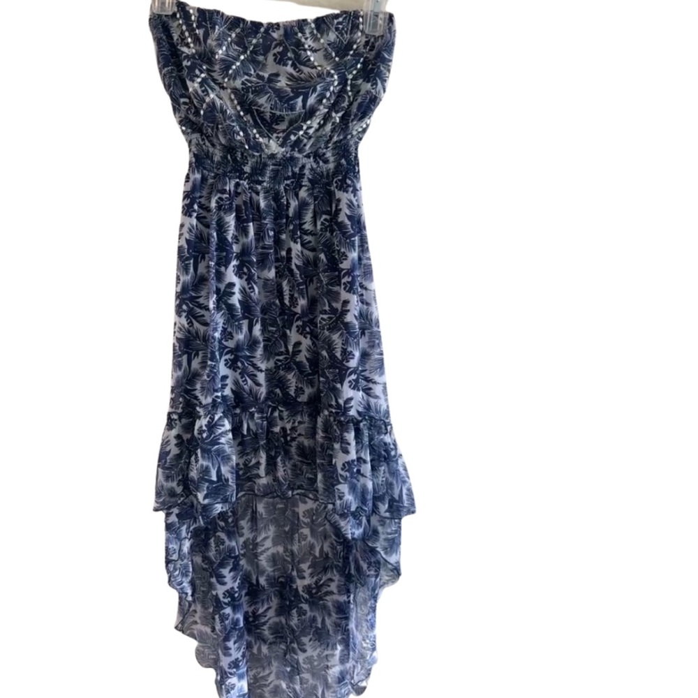 River Island Floral Strapless High-Low Dress - Picture 6 of 14